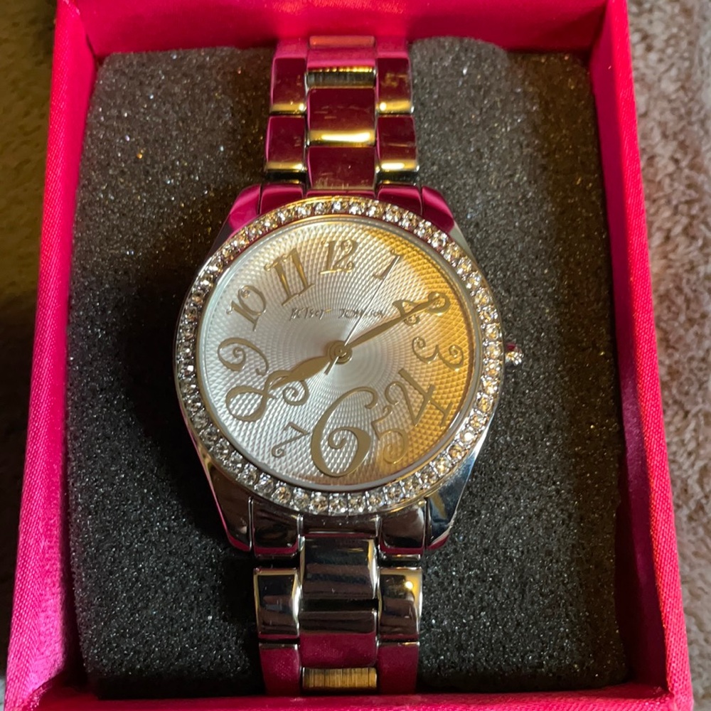 Betsey Johnson silver watch